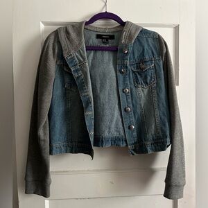 Forever 21 Hooded Jean Jacket